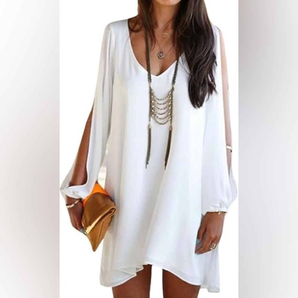 Southern Fried Chics White medium white dress